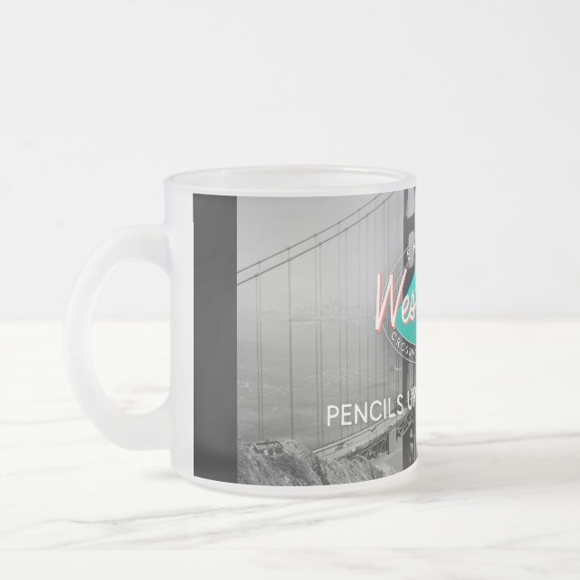 De Café Vidro Jateado Caneca (Esquerda)
