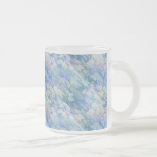 De Café Vidro Jateado Caneca azul & cor-de-rosa Pastel bonita