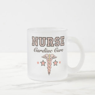 De Café Vidro Jateado Caneca cardíaca do fosco do Caduceus da enfermeir