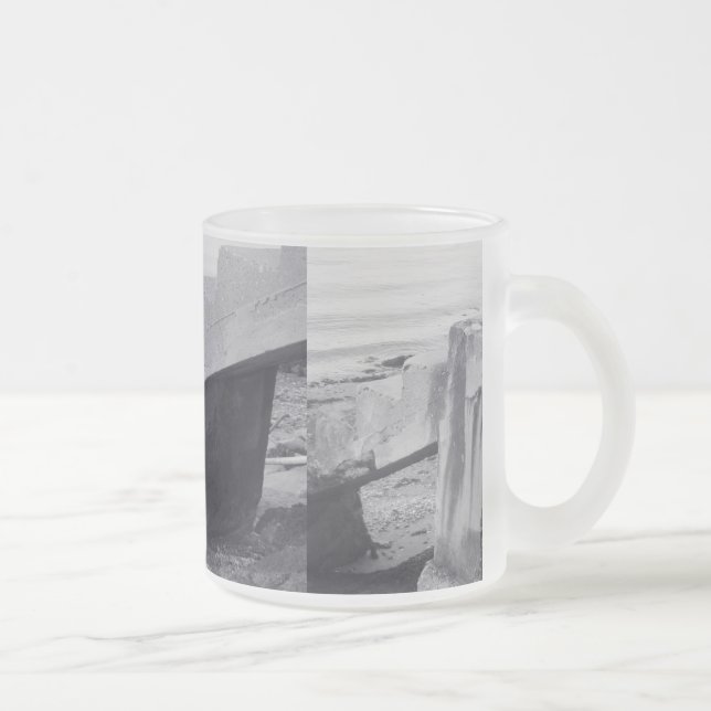 De Café Vidro Jateado caneca cementosa da geada (Direita)