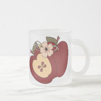 De Café Vidro Jateado Caneca Checkered verde vermelha do fosco das maçãs
