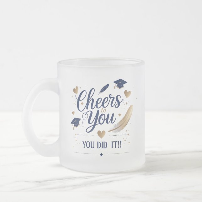 De Café Vidro Jateado Caneca Cheers to You (Esquerda)