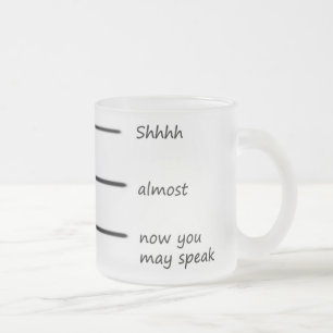 De Café Vidro Jateado caneca clara do shhhh