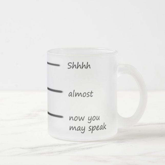 De Café Vidro Jateado caneca clara do shhhh (Direita)