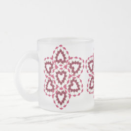 De Café Vidro Jateado Caneca cor-de-rosa do fosco dos namorados