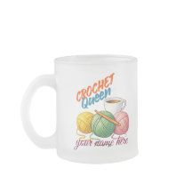 Caneca Crochet Queen Personalizada - Nome Personal