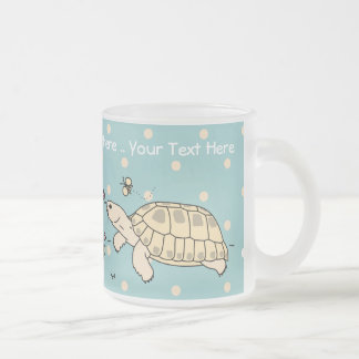 De Café Vidro Jateado Caneca customizável da tartaruga do russo