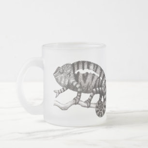 De Café Vidro Jateado Caneca customizável do camaleão da pantera