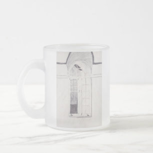 De Café Vidro Jateado Caneca da janela