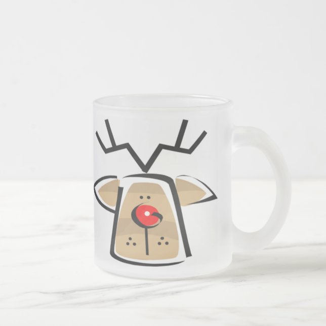 De Café Vidro Jateado Caneca da rena (Direita)