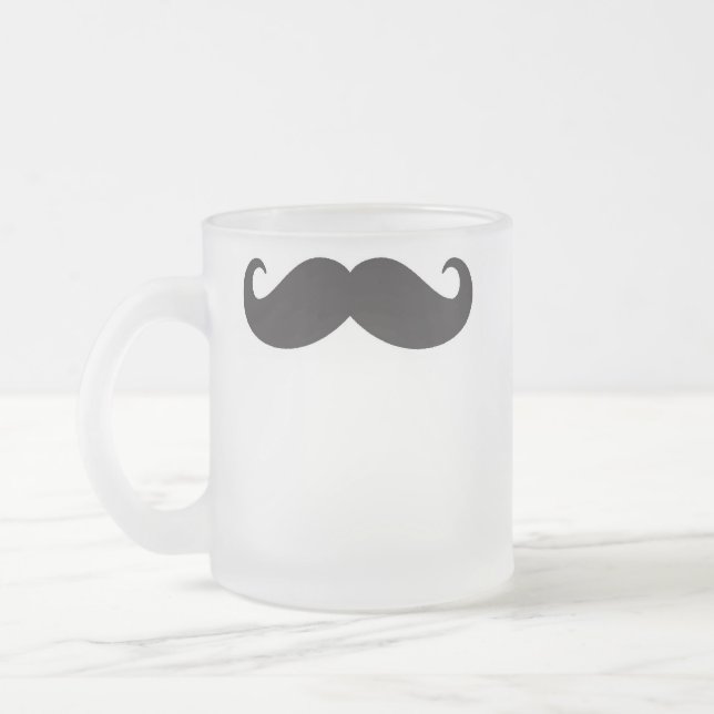 De Café Vidro Jateado Caneca do bigode (Esquerda)
