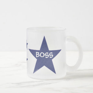 De Café Vidro Jateado Caneca do chefe da estrela