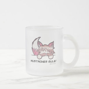 De Café Vidro Jateado Caneca do fosco da regra dos bigodes