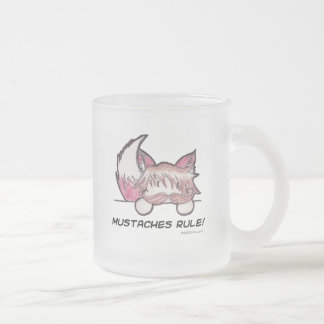 De Café Vidro Jateado Caneca do fosco da regra dos bigodes