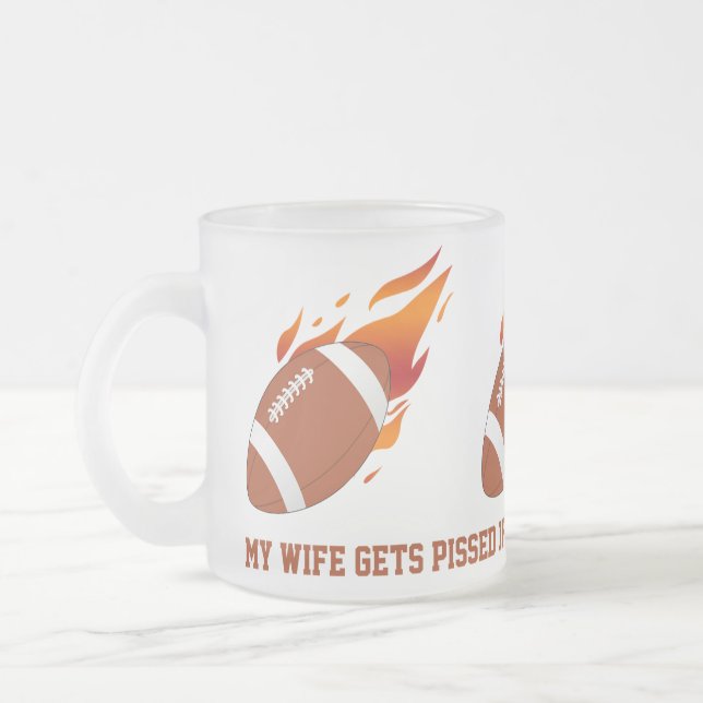 De Café Vidro Jateado Caneca do fosco da sátira do futebol (Esquerda)