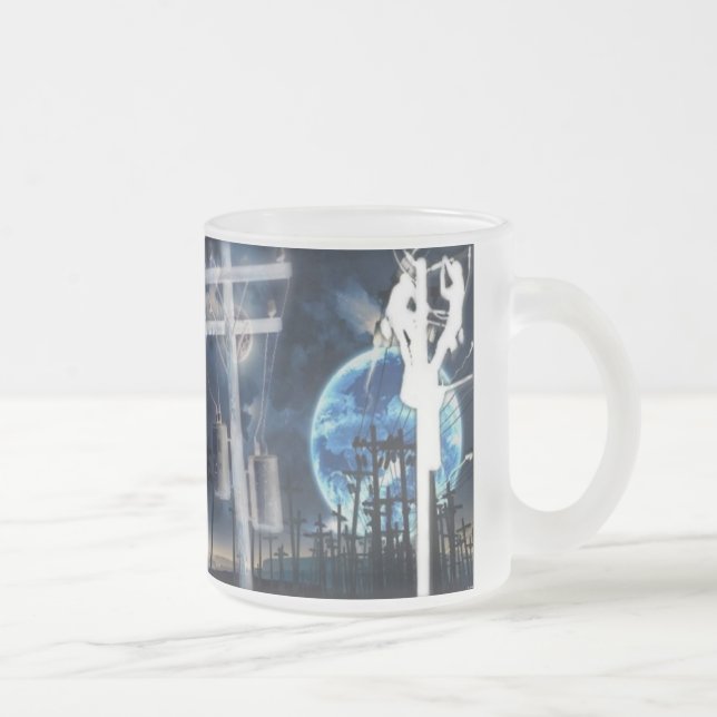 De Café Vidro Jateado Caneca do fosco do lineman (Direita)
