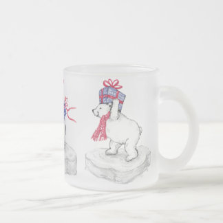 De Café Vidro Jateado Caneca do fosco dos ursos polares!