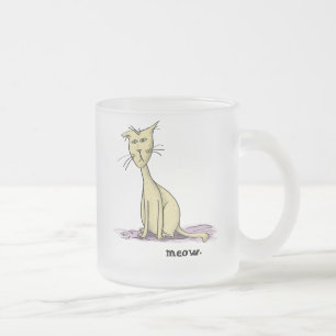 De Café Vidro Jateado Caneca do gato