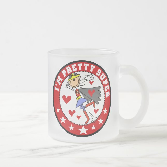 De Café Vidro Jateado Caneca do herói da menina (Direita)