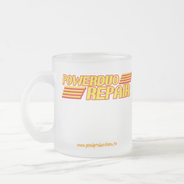 De Café Vidro Jateado Caneca do reparo do duo do poder (Esquerda)
