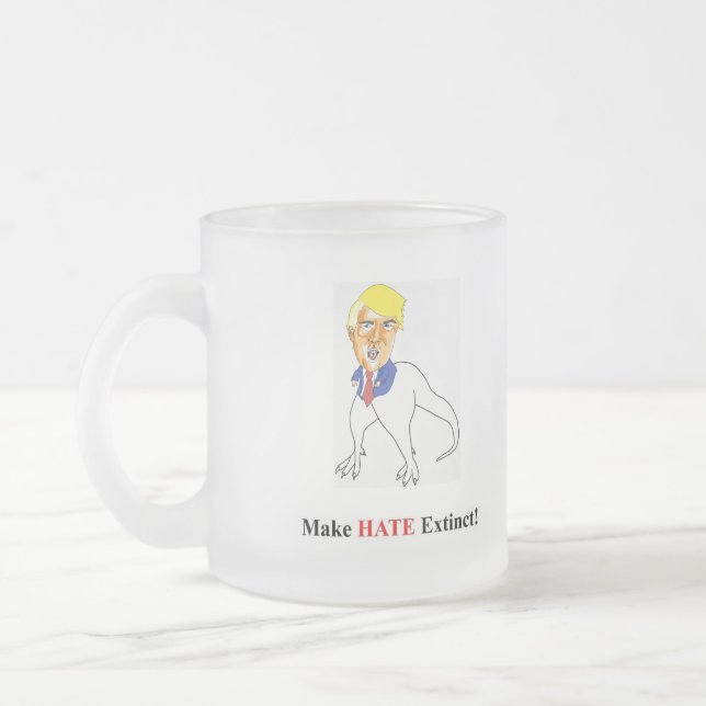 De Café Vidro Jateado Caneca do T-Traseiro (Esquerda)