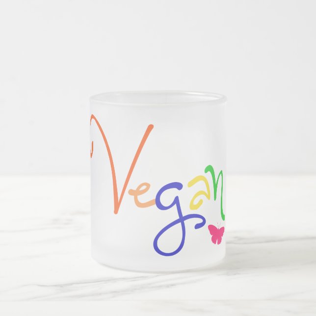 De Café Vidro Jateado Caneca do Vegan (Centro)
