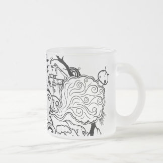 De Café Vidro Jateado caneca doodle