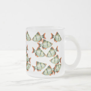 De Café Vidro Jateado Caneca dos peixes do aquário das farpas do tigre