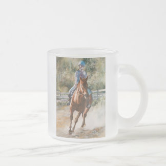 De Café Vidro Jateado Caneca equestre do bebendo dos trabalhos em equipe