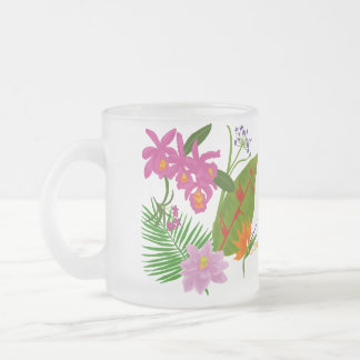 De Café Vidro Jateado Caneca Esmaltada Jardim Tropical