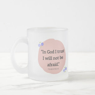 De Café Vidro Jateado Caneca Fosca com versículo bíblico