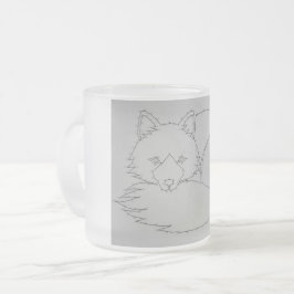 De Café Vidro Jateado Caneca Fox Frosted
