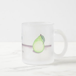 De Café Vidro Jateado caneca FRUITY PEAR (vidro fosco)