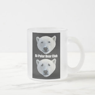 De Café Vidro Jateado Caneca gelado do clube bipolar do urso