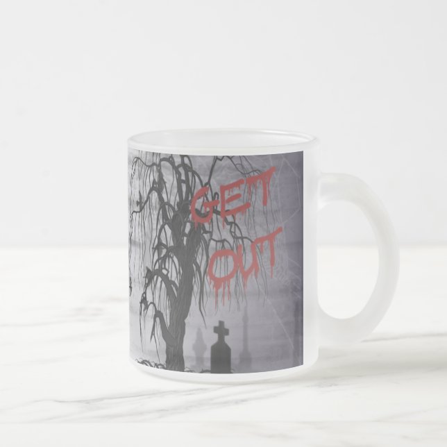 De Café Vidro Jateado Caneca gótico do cemitério (Direita)