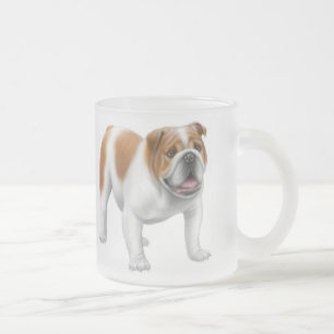 De Café Vidro Jateado Caneca inglesa do fosco do buldogue