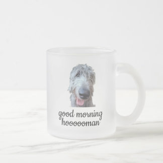 De Café Vidro Jateado Caneca Irish Wolfhound – Bom Dia Hoooooman