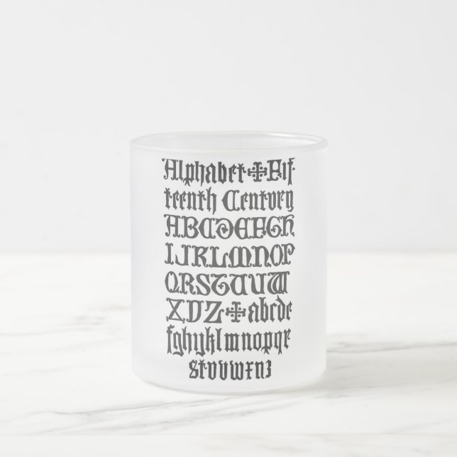 De Café Vidro Jateado Caneca Letras Góticas (Centro)