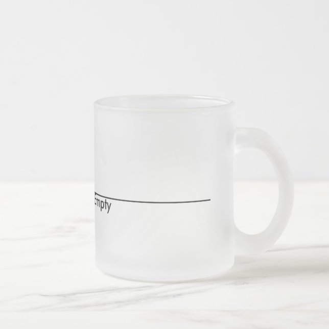 De Café Vidro Jateado Caneca meio vazia (Direita)