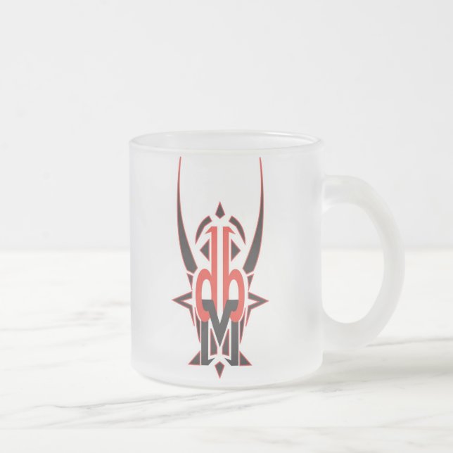 De Café Vidro Jateado Caneca Monograma Viking (Direita)