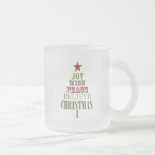 De Café Vidro Jateado caneca natal vintage moderna