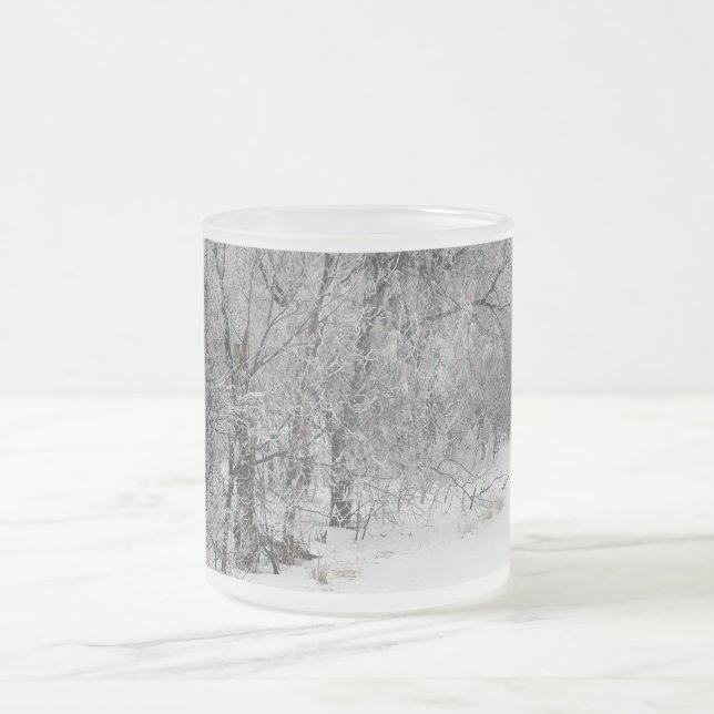 De Café Vidro Jateado Caneca nevado do fosco das madeiras (Centro)