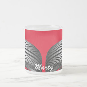 De Café Vidro Jateado Caneca - nome do passo