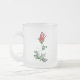 DE CAFÉ VIDRO JATEADO CANECA O DESENHO DA ROSA