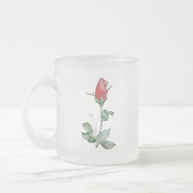 DE CAFÉ VIDRO JATEADO CANECA O DESENHO DA ROSA (Esquerda)