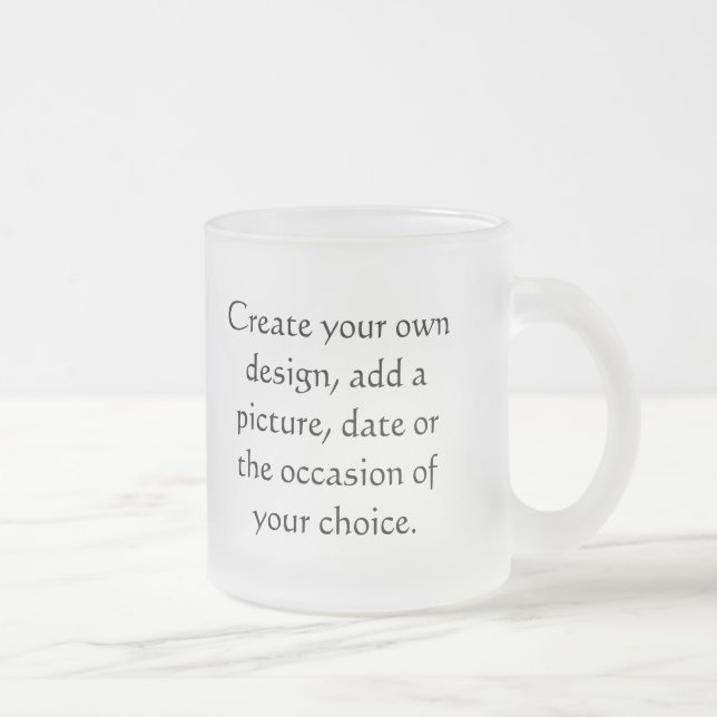 De Café Vidro Jateado Caneca personalizada do fosco (Direita)