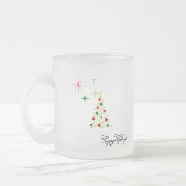 De Café Vidro Jateado Caneca Personalizada Feliz Natal (Esquerda)