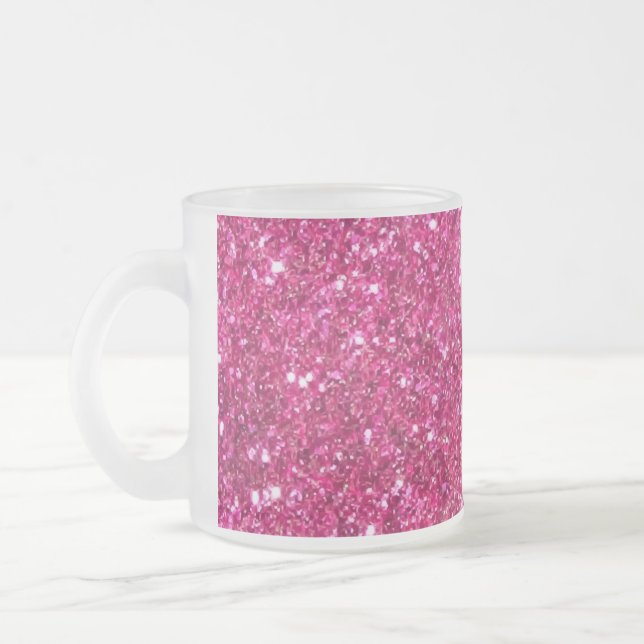 De Café Vidro Jateado Caneca Pink Bling (Esquerda)