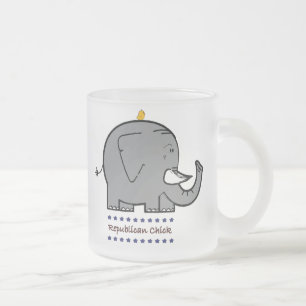 De Café Vidro Jateado caneca pintinho republicana
