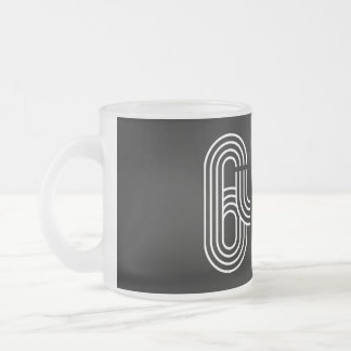 De Café Vidro Jateado Caneca Preta 6453